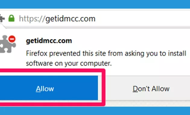 Beri Ijin Mozilla Firefox Untuk Menginstall Addon