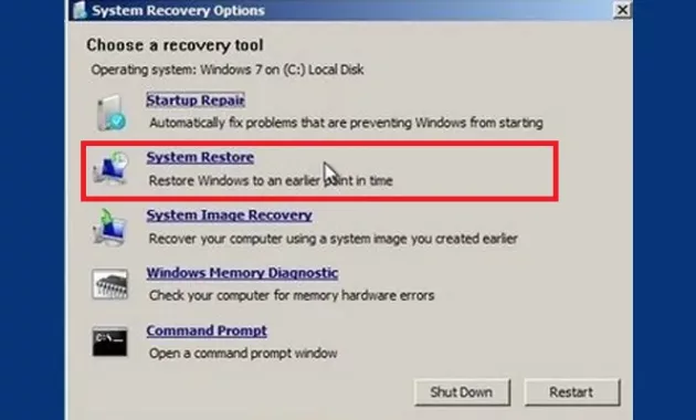 Cara Repair Windows 7 Menggunakan System Restore