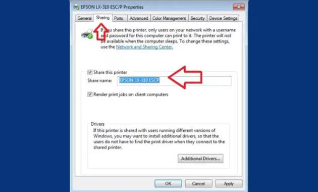 Cara Sharing Printer Di Windows 7 Dengan Klik Share This Printer