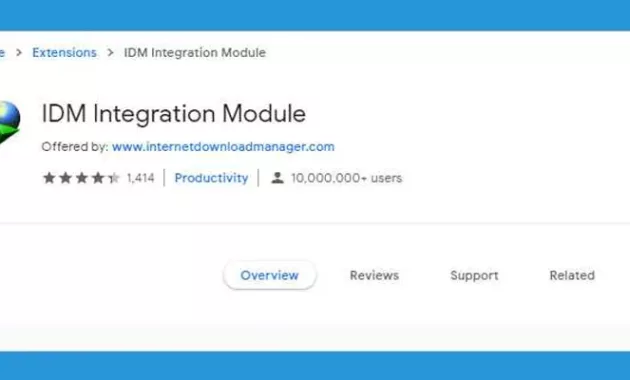 Tambahkan IDM Integration Module Chrome Terbaru