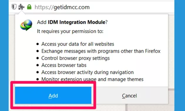Tambahkan IDM Integration Module Ke Firefox