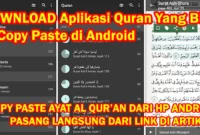 Aplikasi Quran Yang Bisa di Copy Paste
