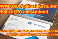 Aplikasi Kartu Nama Digital di PC dan Android baik Online maupun Offline