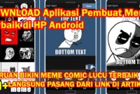 Aplikasi Pembuat Meme Comic di HP Android Lengkap Dengan Font Tulisan Unik
