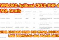 Free Download Source Code Contoh Aplikasi CRUD Sederhana dengan PHP dan MySQL Gratis