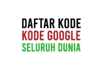 Daftar Alamat Kode Google Negara Seluruh Dunia