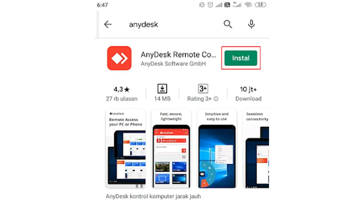 Download AnyDesk di Playstore Untuk Remote Desktop Dari HP Android ke Laptop, PC dan Komputer